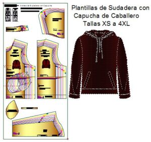 Moldes de sudadera deportiva